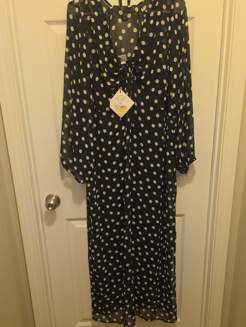 Ava & Viv Balloon Long Sleeve Maxi Shift Dress